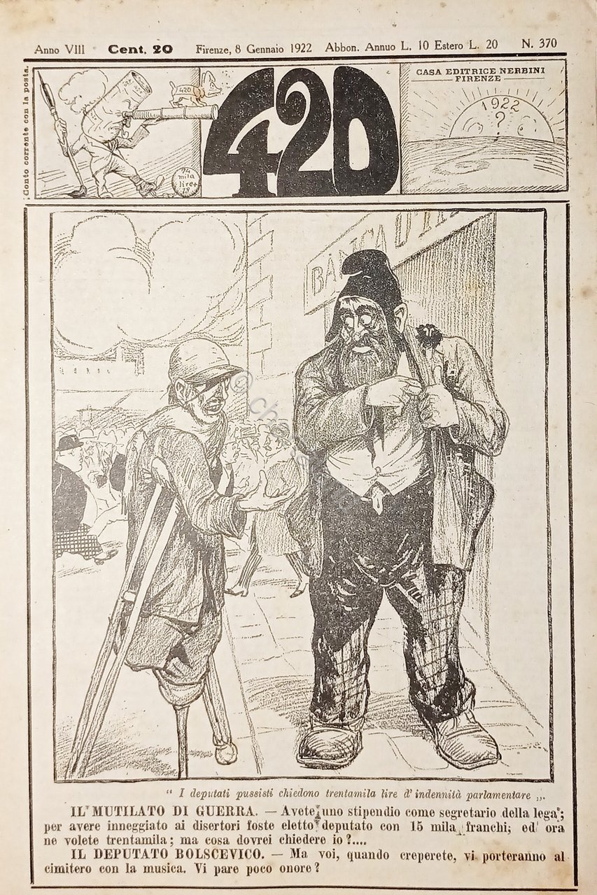 Rivista Satirica Umoristica - IL 420 - N. 370 - …