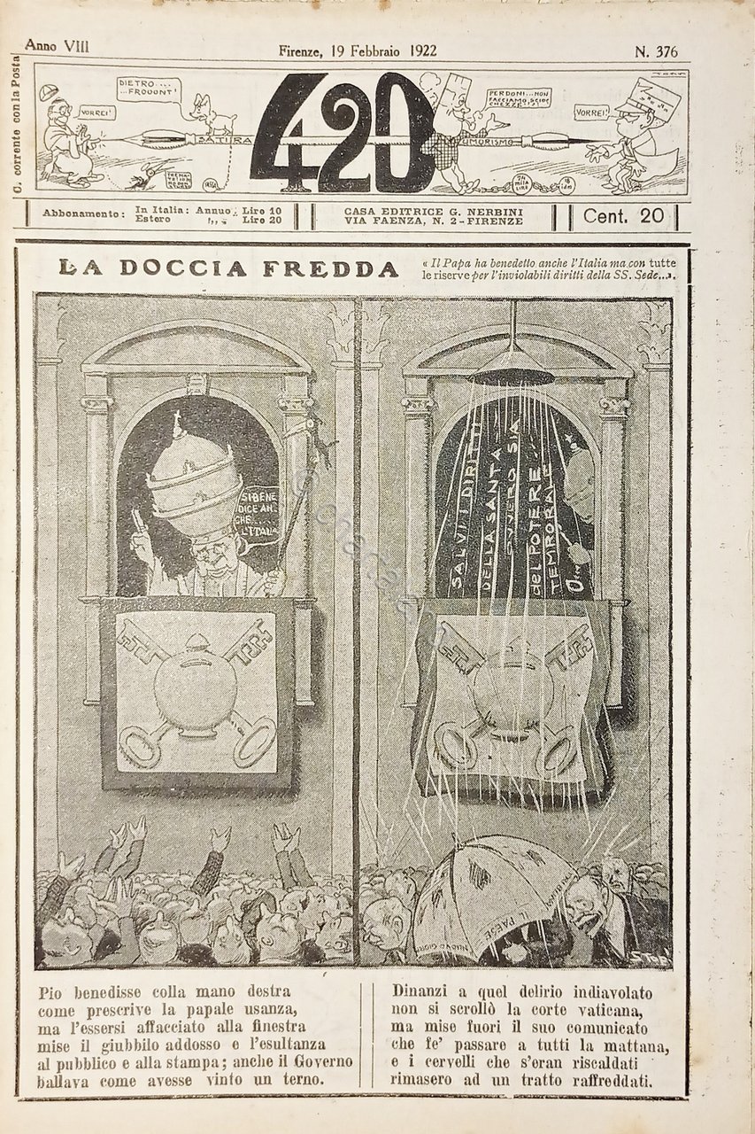 Rivista Satirica Umoristica - IL 420 - N. 376 - …