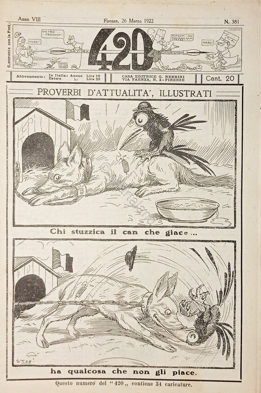Rivista Satirica Umoristica - IL 420 - N. 381 - …