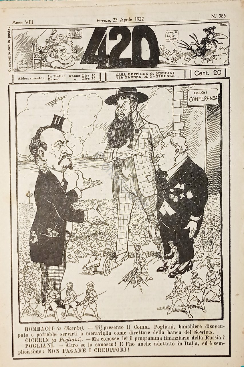 Rivista Satirica Umoristica - IL 420 - N. 385 - …