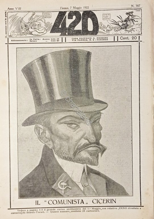 Rivista Satirica Umoristica - IL 420 - N. 387 - …