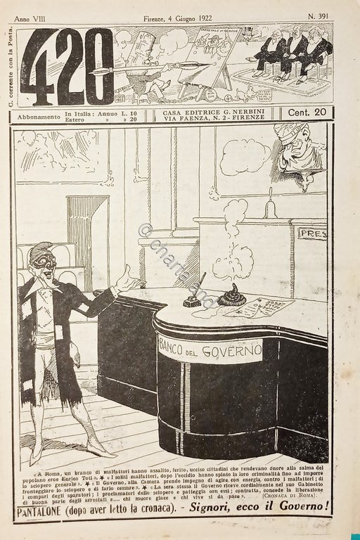 Rivista Satirica Umoristica - IL 420 - N. 391 - …