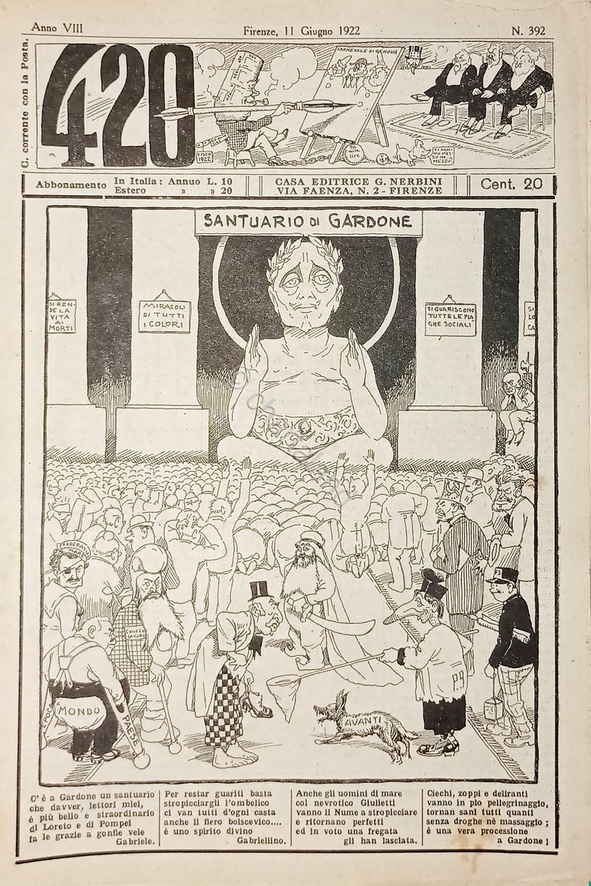 Rivista Satirica Umoristica - IL 420 - N. 392 - …