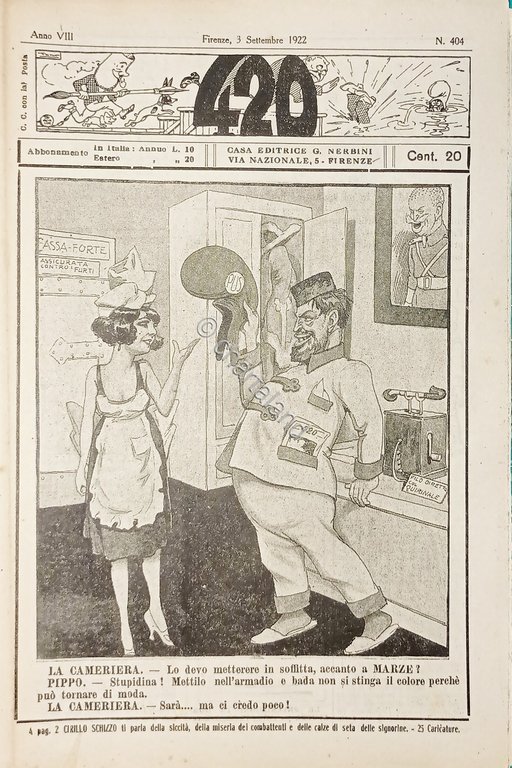 Rivista Satirica Umoristica - IL 420 - N. 404 - …