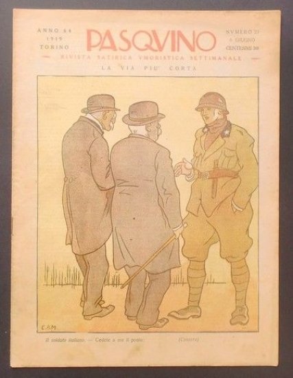Rivista Satirica Umoristica - Pasquino - La via più corta … | Immagine principale