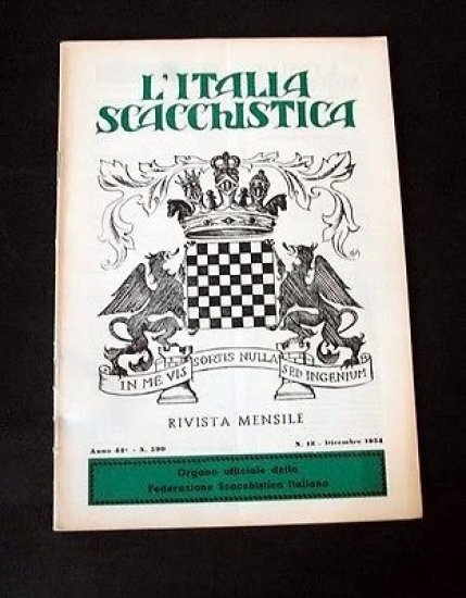 Rivista Scacchi - L' Italia Scacchistica n° 590 - 1954 | Immagine principale