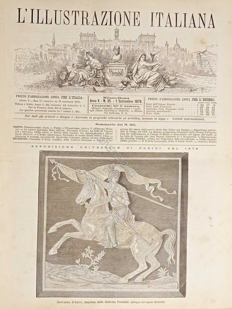Rivista Settimanale - L'illustrazione Italiana N. 35 - 1 Settembre …