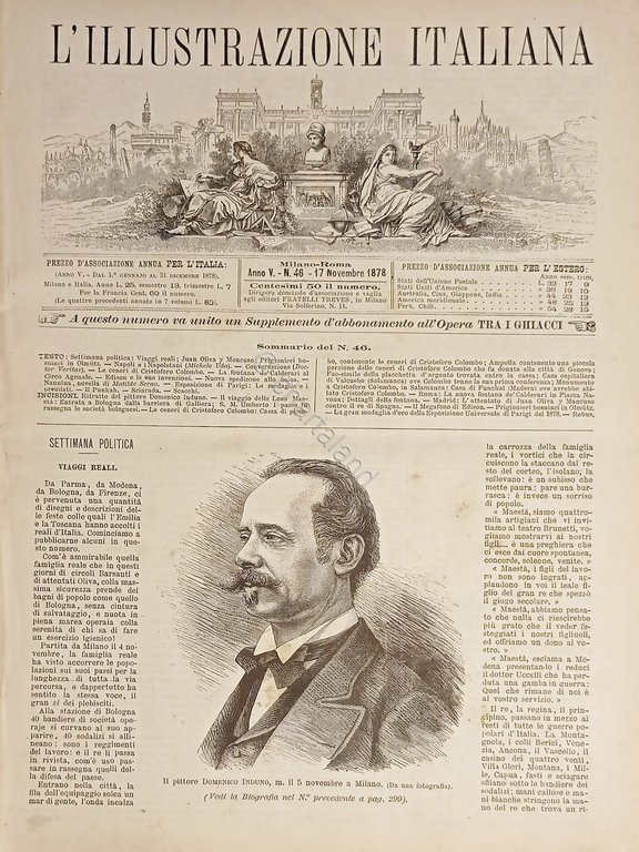 Rivista Settimanale - L'illustrazione Italiana N. 46 - 17 Novembre 1878 