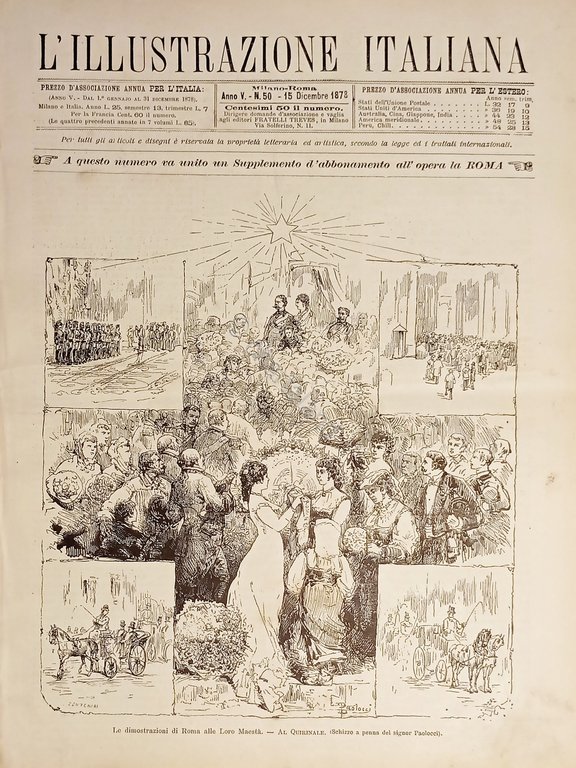 Rivista Settimanale - L'illustrazione Italiana N. 50 - 15 Dicembre 1878 
