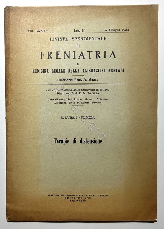Rivista Sperimentale di Freniatria e Medicina Legale - Fasc. II - 1963