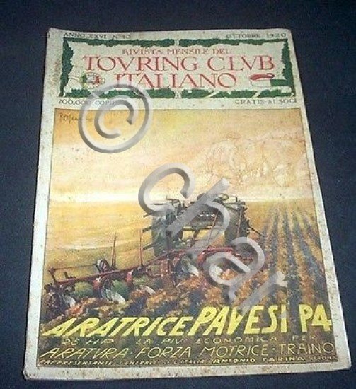 Rivista Touring Club Italiano TCI n. 10 - 1920