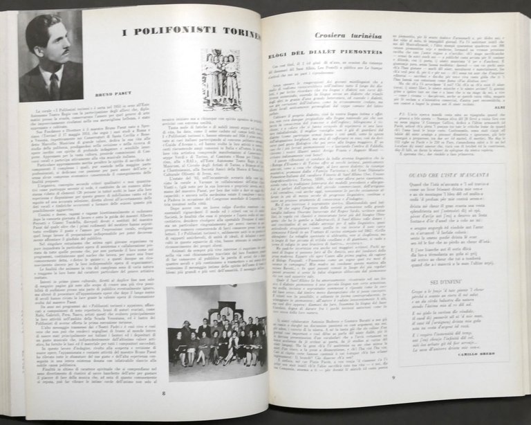 Rivista trimestrale - Musicalbrandè - Arvista Piemonteisa - Raccolta 1959 …