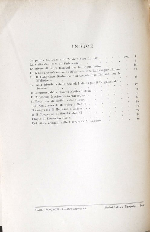 Rivista Università Studi Benito Mussolini Bari - Azione e Pensiero …