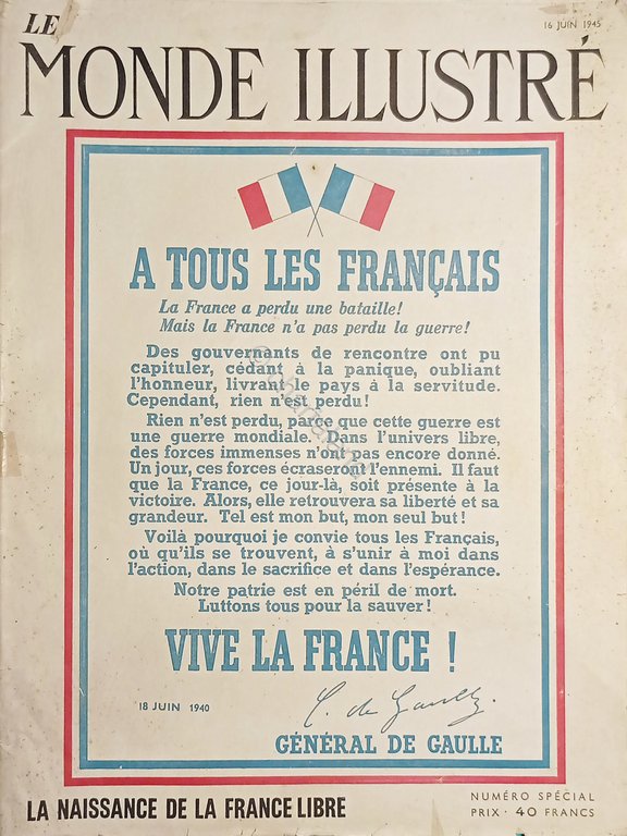 Rivista WWII - Le Monde Illustre - 16 Juin 1945 …