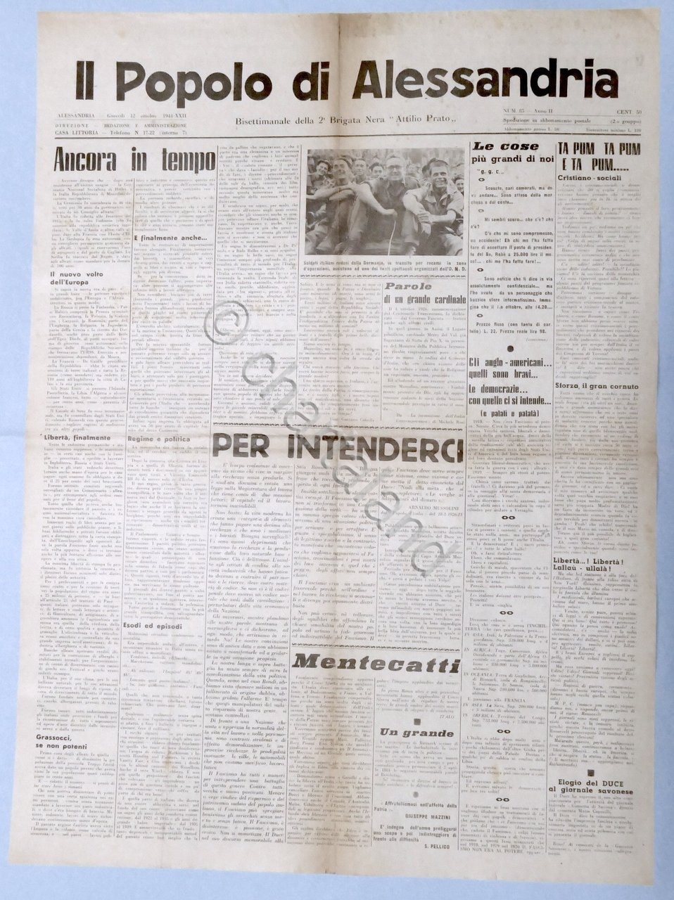 RSI 2^ Brigata Nera - Il Popolo di Alessandria N. …