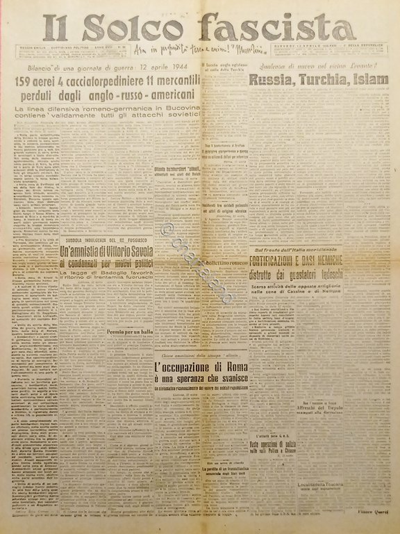 RSI Reggio Emilia - Il Solco Fascista N. 86 - …