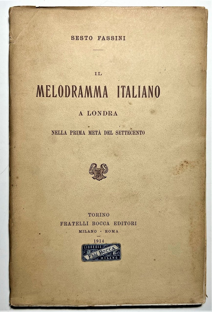 S. Fassini - Il Melodramma Italiano a Londra nella metà …