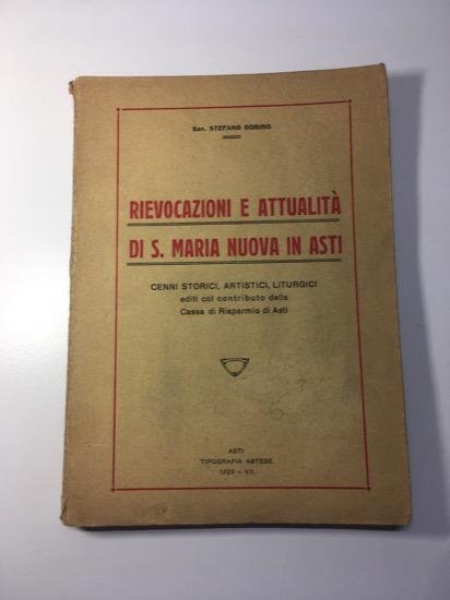 S. Robino - Rievocazioni e Attualità di S. Maria Nuova in Asti - Ed. 1929