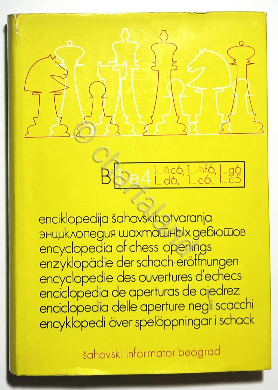 Sahovski Informator Beograd - Enciclopedia delle aperture negli scacchi B …