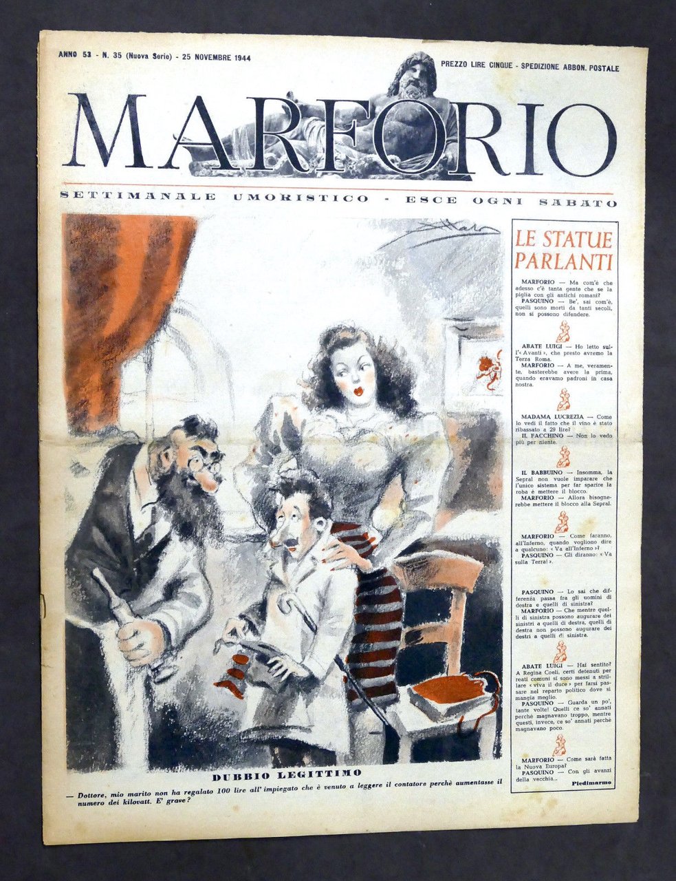 Satira - Marforio Settimanale umoristico di Roma - Anno 53 …