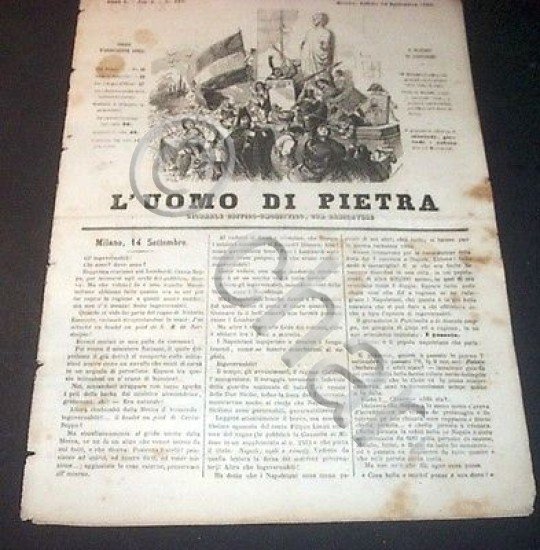 Satira Caricature Giornale Critico Umoristico - L'Uomo di Pietra n. …