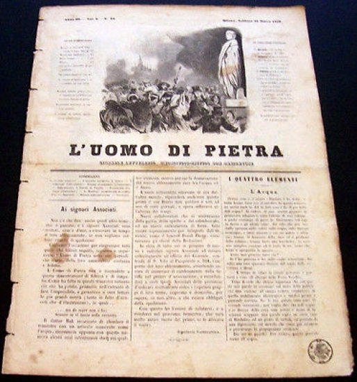 Satira Caricature Giornale Critico Umoristico - L'Uomo di Pietra n. …