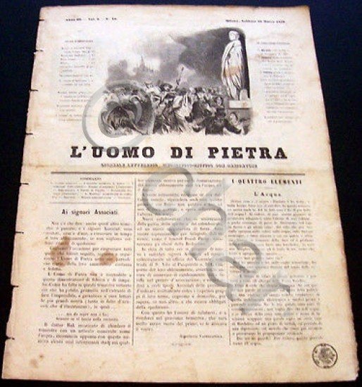 Satira Caricature Giornale Critico Umoristico - L'Uomo di Pietra n. …