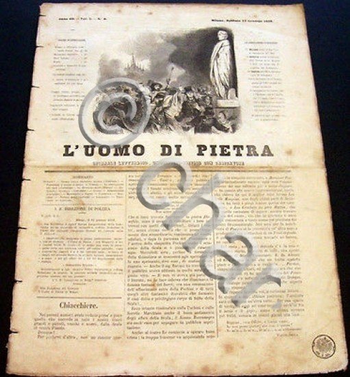 Satira Caricature Giornale Critico Umoristico - L'Uomo di Pietra n. …