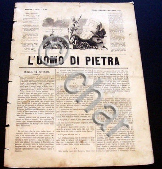 Satira Caricature Giornale Critico Umoristico - L'Uomo di Pietra n. …