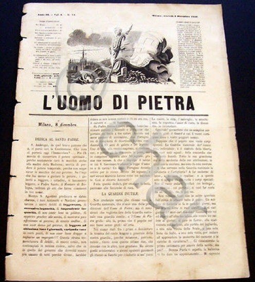 Satira Caricature Giornale Critico Umoristico - L'Uomo di Pietra n. …