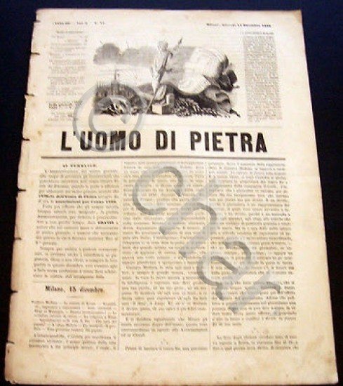 Satira Caricature Giornale Critico Umoristico - L'Uomo di Pietra n. …