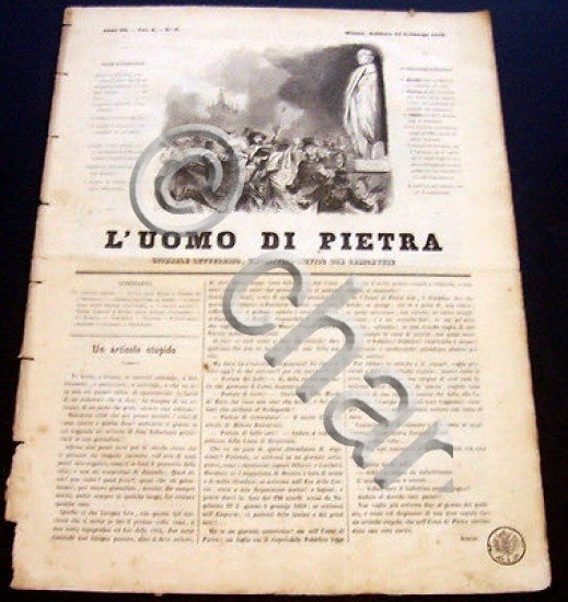 Satira Caricature Giornale Critico Umoristico - L'Uomo di Pietra n. …