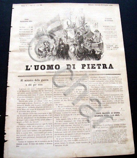 Satira Caricature Giornale Critico Umoristico - L'Uomo di Pietra n. …