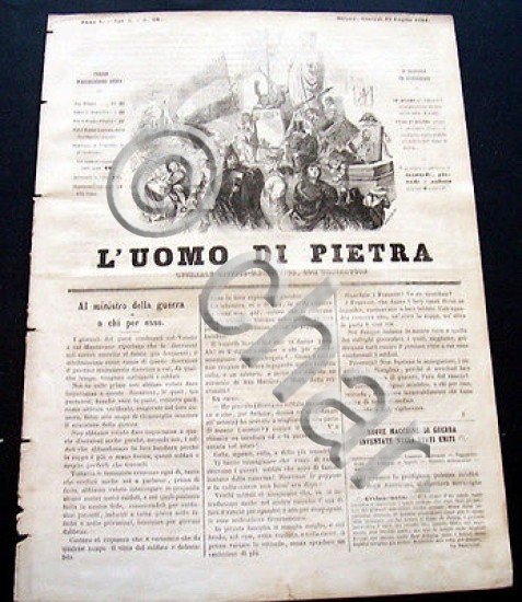 Satira Caricature Giornale Critico Umoristico - L'Uomo di Pietra n. …
