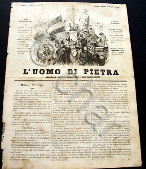 Satira Caricature Giornale Critico Umoristico - L'Uomo di Pietra n. …