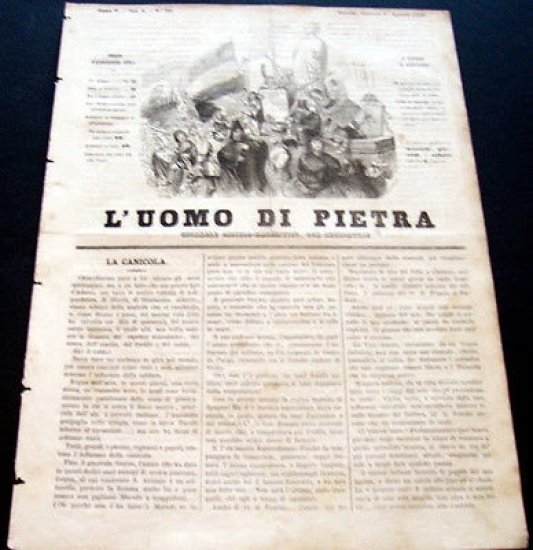 Satira Caricature Giornale Critico Umoristico - L'Uomo di Pietra n. …