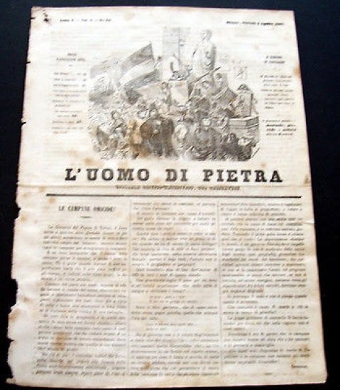 Satira Caricature Giornale Critico Umoristico - L'Uomo di Pietra n. …