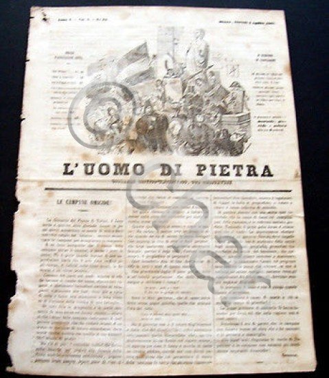 Satira Caricature Giornale Critico Umoristico - L'Uomo di Pietra n. …