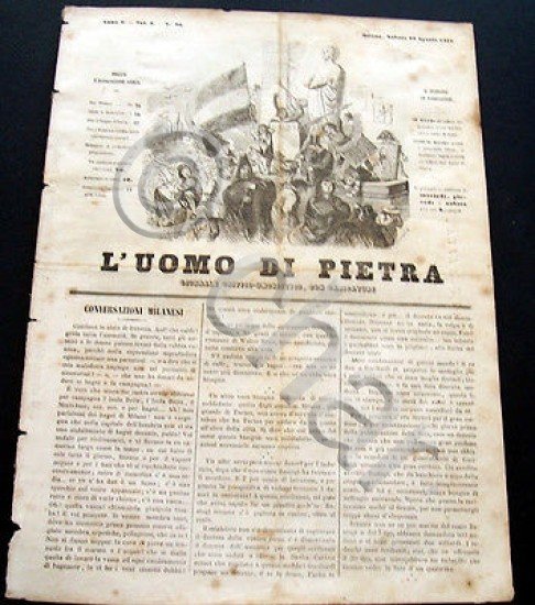 Satira Caricature Giornale Critico Umoristico - L'Uomo di Pietra n. …