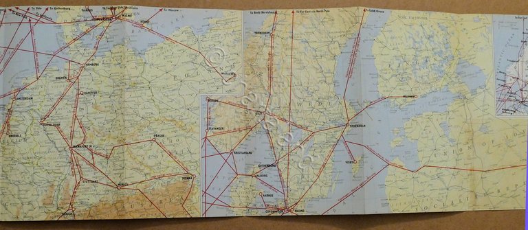 Scandinavian Airlines System - Route map Europe - Mappa Rotte …