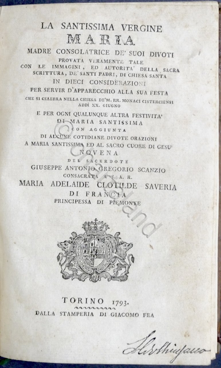Scanzio - La Santissima Vergine Maria madre consolatrice de' suoi … | Immagine principale