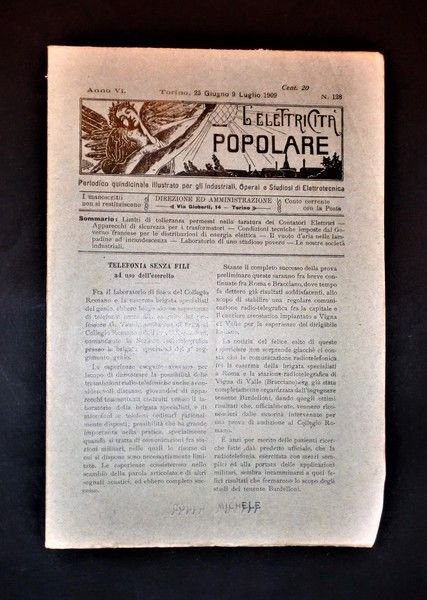 Scienza e Tecnica - Elettrotecnica - L'elettricità popolare - N. 128 - Anno VI