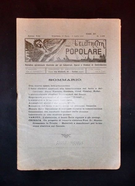 Scienza e Tecnica - Elettrotecnica - L'elettricità popolare - N. 146 - Anno VII