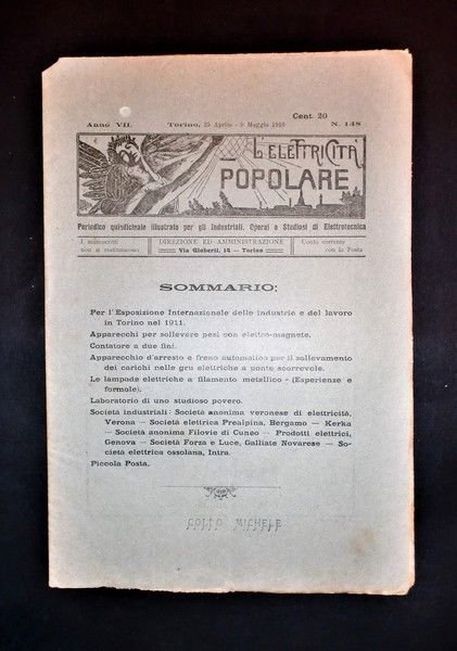Scienza e Tecnica - Elettrotecnica - L'elettricità popolare - N. 148 - Anno VII