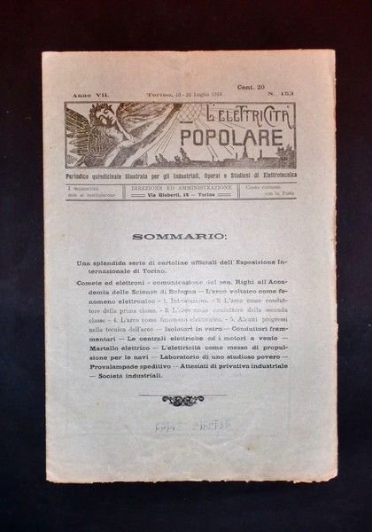 Scienza e Tecnica - Elettrotecnica - L'elettricità popolare - N. 154 - Anno VII