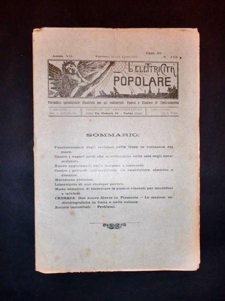 Scienza e Tecnica - Elettrotecnica - L'elettricità popolare - N. 155 - Anno VII