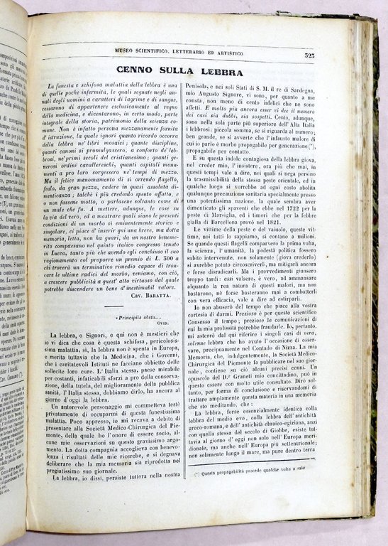 Scienza Rivista Museo scientifico, letterario, artistico - Annata completa 1843 | Immagine Gallery 6