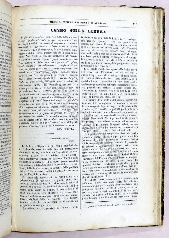 Scienza Rivista Museo scientifico, letterario, artistico - Annata completa 1843 | Immagine Gallery 7