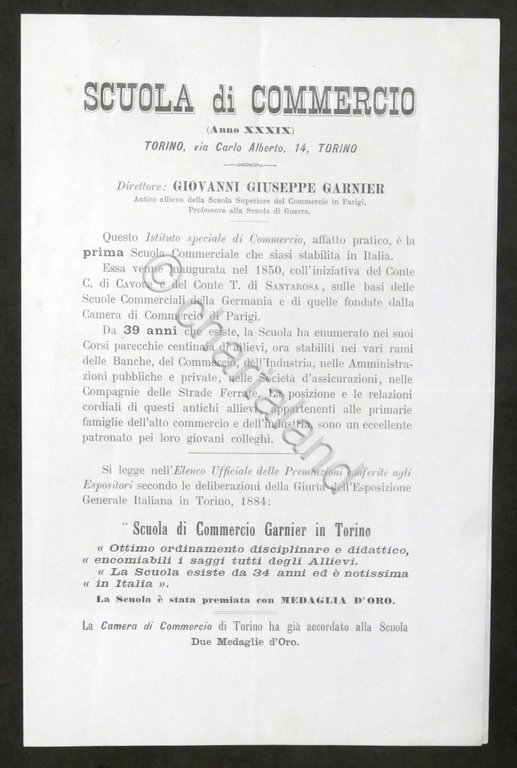 Scuola di Commercio Giovanni Giuseppe Garnier in Torino - Informazioni … | Immagine Gallery 2