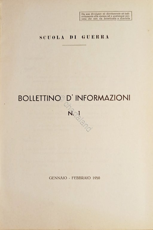 Scuola di Guerra - Bollettino d'Informazioni N. 1 Gennaio - …
